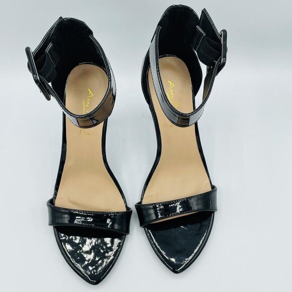 Anne Michelle Heels Womens Size 6.5 Black Anomaly Open Toe Ankle Strap Stiletto - Picture 5 of 11